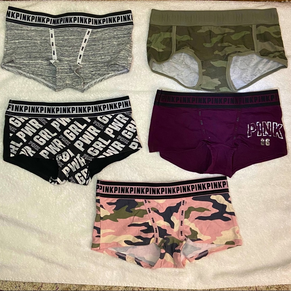 PINK Boyshort/Boxer Underwear Bundle XS